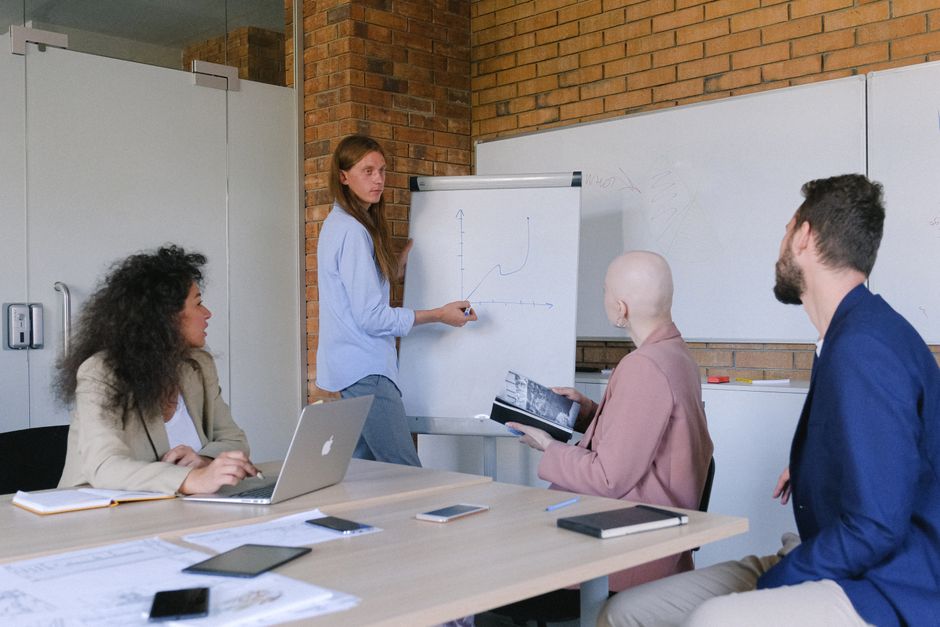 Gruppenarbeit und Projektaufgaben im Englisch Sprachkurs